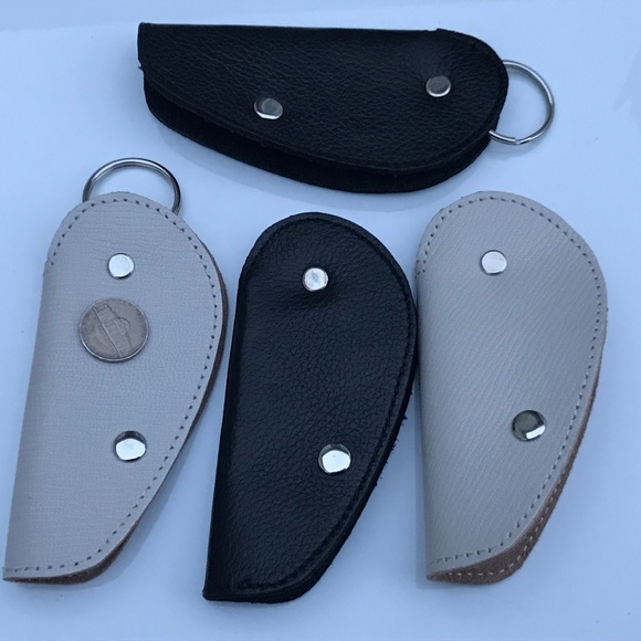 Lot of 4 Keychains Handmade Genuine Leather - Picture 7 of 7